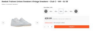 Reebok Classics CLUB C 85 sneakers voor €28,40 bij Ochama