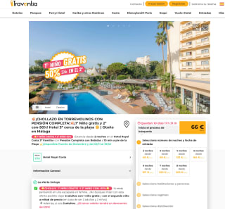 Torremolinos Hotel 3* 2 noches + Pensión Completa desde 66€