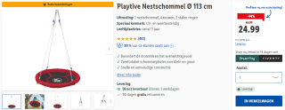Nestschommel voor €24,99 bij Lidl