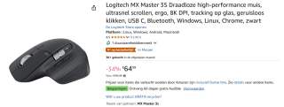 Logitech MX Master 3S draadloze computermuis voor €64,99 bij Amazon