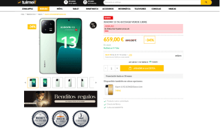 Móvil Xiaomi 13 5g 8GB 256GB verde libre por solo 659€