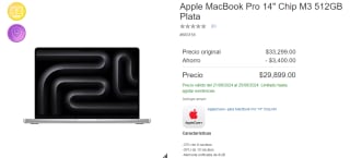 MacBook Pro 14" M3 512GB por $22,864 en Costco con Citibanamex y PayPal a 12 MSI