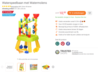 Waterspeelbaan met Watermolens voor €10 bij Lobbes