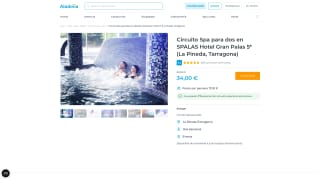 Circuito Spa para dos en SPALAS Hotel Gran Palas por 34€