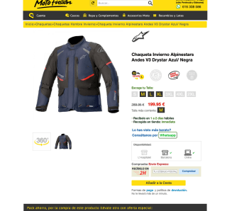 Chaqueta moto ALPINESTARS Andes V3 DryStar por solo 199,95€