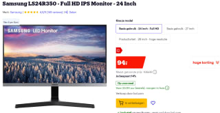 Samsung S24R350FZU 60,5 cm (24") Monitor voor €94 bij Bol.com