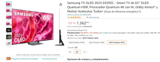 Samsung TV OLED 2023 65S93C por 1362,68€