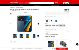 Poco X6 5G 12 512GB por 199€