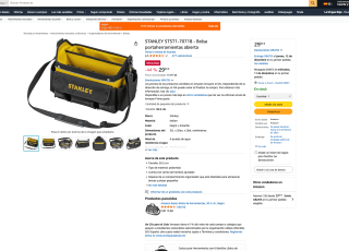 Bolsa STANLEY STST1-70718 Portaherramientas abierta por solo 29,90€