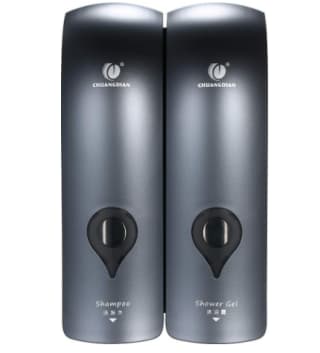 Decdeal 2 x 300ml Dispensador de Jabón de Pared, Ducha, Champú, Loción, Espacio para Baño por 23,19€