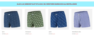 Boxershorts voor €2.99 bij Underdog