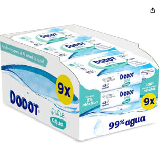 9 Paquetes De 48 Unidades de Dodot Toallitas Pure Aqua Para Bebé por 12.82€