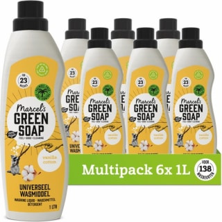 Marcel's Green Soap vloeibaar wasmiddel Vanille & Katoen 6 x 1L voor €19,23 bij Bol