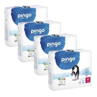 Pack Pañales Ecológicos Talla 4 Maxi 7-18 Kilos 4x40 Unidades Pingo