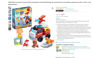 La Patrulla Canina Camión de bomberos de Marshall marca Megabloks por 13,99€