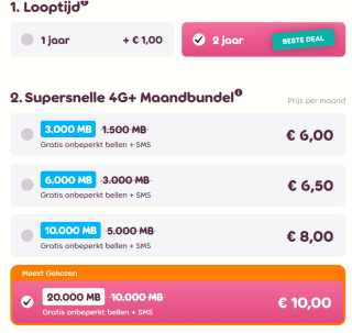 Dubbele data dagen bij 50plusmobiel