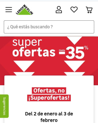 Super Ofertas con hasta -35% en Leroy Merlín.