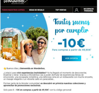 -10€ descuento para tu primera compr en WonderBox