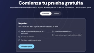 Napster (via argentina) voor 9 cent per maand