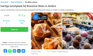 hartige lunchplank bij brasserie " wees is anders" in culemborg