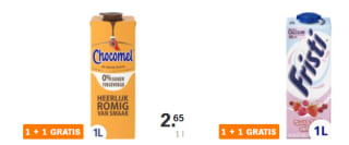 1+1 gratis op Chocomel en Fristi bij de AH