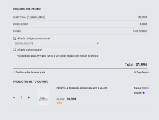 Zapatillas ADIDAS Galaxy 6 Mujer por 31,99€