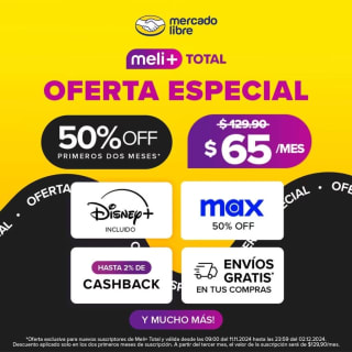50% de descuento en Meli+ los primeros 2 meses