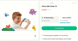 VTech ABC Smile Tv, draadloze leerconsole met HDMI-stick voor de tv voor €24,99 bij Smythstoys