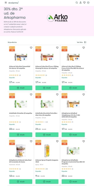 -30% en la Segunda Unidad de Arkopharma.