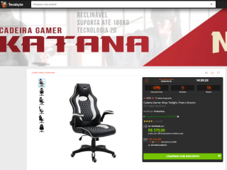 Cadeira Gamer da Ninja, modelo Twilight - R$ 379