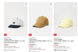 Tot 40% korting op Tommy Hillfiger petten bij Zalando