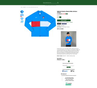 Chaqueta Nike del Atlético de Madrid 2021-22 por solo 24,29€