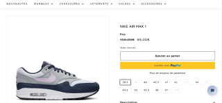Baskets nike Air max 1 à 99€