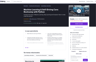 Aprendizaje automático y coches autónomos: Bootcamp con Python Gratis con Udemy