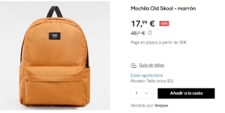 Mochila Vans Old Skool por 17.99€