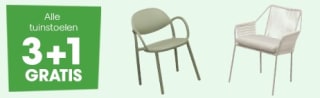3+1 gratis op alle tuinstoelen bij Kwantum
