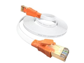 Nixsto 20 Metros Cable Etherne CAT8 Cable de Red Alta Velocidad Banda 40 Gbps 2000 MHz Plano Cable LAN con conectores RJ45 por 19,99€