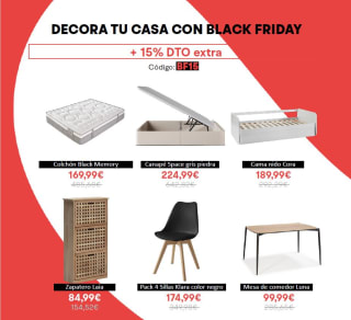 15% de descuento en todos los muebles