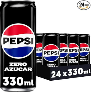 24 latas Pepsi zero Refresco con cero azúcar y cero calorías 330 ml por 16,13€ (reembolso de 8,49€)