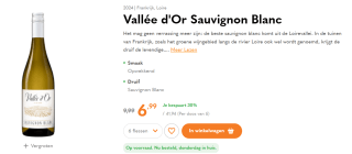 Vallée d'Or Sauvignon Blanc voor €6,99 bij Wijnvoordeel