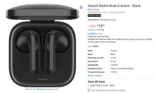 Oordopjes Xiaomi Redmi Buds 6 Active Zwart voor €13,99 bij Amazon