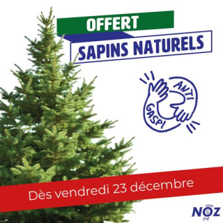 Sapin offert exceptionnellement chez Noz