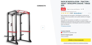 Rack de musculation de traction Corength à 300€