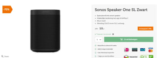 Sonos speaker one SL voor €59 bij Woonexpress
