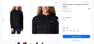 Polerón Mujer Trek Special Graphic Negro por $24.995