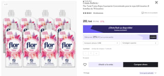 8 Botes de Flor Twist Suavizante Concentrado Frutos Rojos 78 dosis por 15.57€