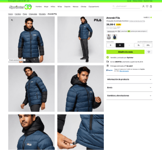 Chaqueta Anorak Fila Acolchada Hombre por 39,99€