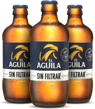 Pack 24 botellines El Aguila Sin Filtrar Cerveza Lager Especial por 17,66€