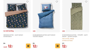 Diverse dekbedovertrekken vanaf €12 bij de Hema