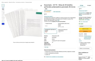 50 Fundas de plástico para folios tamaño A4 por solo 1,56€